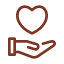 heart and hand icon